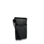 Celine Black Leather Phone Pouch
