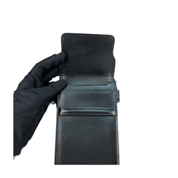 Celine Black Leather Phone Pouch